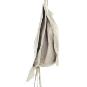 DKNY ショルダーバッグ スエード 本革 ロゴ ステッチ グレー /AH12 GY18