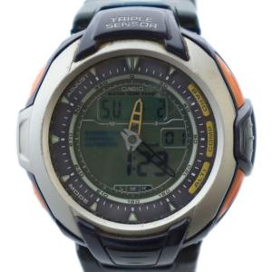 プロトレック PRO TREK 腕時計 ウォッチ ソーラー デジタル ロゴ カレンダー付き デイト シルバー色
