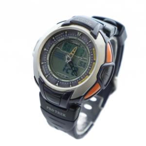 CASIO プロトレック PRO TREK 腕時計 ウォッチ ソーラー デジタル ロゴ カレンダー付き デイト シルバー色
