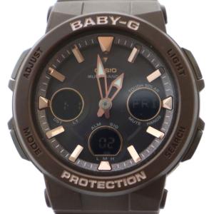 ベビージー BABY-G 腕時計 ウォッチ ソーラー カレンダー付き ロゴ アナデジ 茶 ブラウン BGA-2510