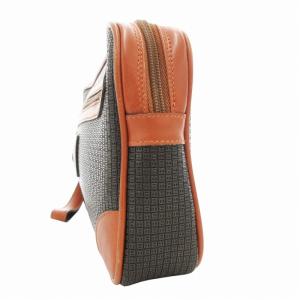 BALLY セカンドバッグ クラッチ 型押しロゴ  総柄 PVC レザー 黒 ブラック 茶 ブラウン /GV GY18