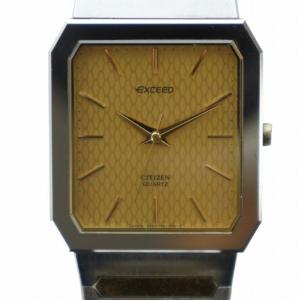 エクシード EXCEED オクタゴン 腕時計 ウォッチ クォーツ ロゴ スクエア ゴールド色 1930-191064
