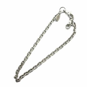 ウォレットチェーン ダブルクリップ プレート ロゴ シルバー色 GY11 /MQ
