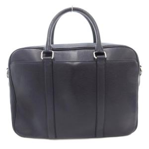 COACH F54763 クロスグレーン レザー スリム ブリーフケース ビジネスバッグ 書類かばん 紺 ネイビー