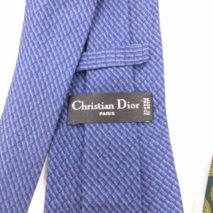 Christian Dior 4点セット ネクタイ 総柄 シルク 赤 レッド 青 ブルー 緑 グリーン /AE GY18
