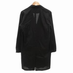 ANREALAGE 2021 S/S HOME チェスターコート ロング 比翼 プリントロゴ 4 黒 ブラック /GV