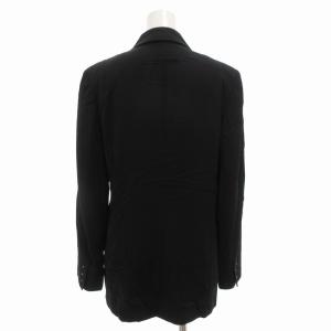 Jean Paul GAULTIER FEMME テーラードジャケット ブレザー シングル 背抜き ノーベント ピンボタン 40 黒 ブラック /GV GY18