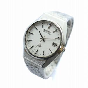 SEIKO KING QUARTZ 腕時計 クォーツ 白文字盤 カレンダー付き デイト
