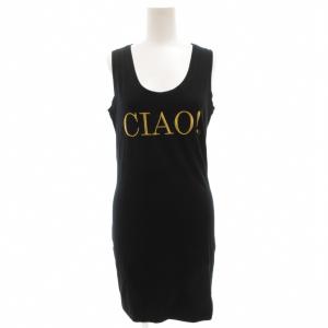タンクトップ カットソー CIAO刺繍 ロゴ 40 黒 ブラック /GV GY1
