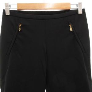Emilio Pucci スキニーストレッチパンツ デザインジップ ナイロン 38 黒 ブラック /GV GY18