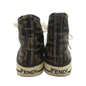 FENDI スニーカー ハイカット ズッカ柄 35 ベージュ 黒 ブラック /UO GY18