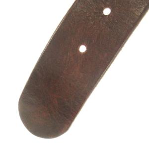 TRUE RELIGION レザーベルト ハトメ ロゴ 刺繍 茶 ブラウン /AO5 GY11