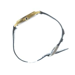 Longines ジャンク品 腕時計 自動巻き スクエア レザーベルト 黒文字盤 ゴールドカラー G45-3617