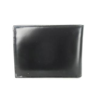 DOLCE&GABBANA 二つ折り財布 ウォレット 小銭入れあり レザー 革 ロゴプレート ツヤ 黒 ブラック /CK28 GY18