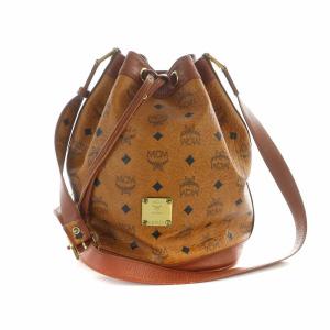 ショルダーバッグ 斜めがけ レザー ロゴ 総柄 PVC レザー 茶 ブラウン GY18 /MQ