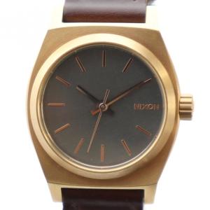 腕時計 ウォッチ クォーツ ロゴ レザーベルト ゴールド色 GY11 /MQ