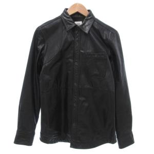 レザージャケット 牛革 胸ポケット 3 黒 ブラック /JS GY18
