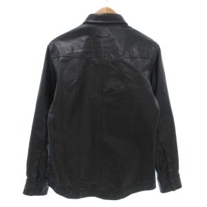 TAKEO KIKUCHI レザージャケット 牛革 胸ポケット 3 黒 ブラック /JS GY18