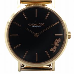腕時計 ウォッチ クォーツ ロゴ 黒文字盤 ゴールド色 CA.120.7.34.1748 GY11 /MQ