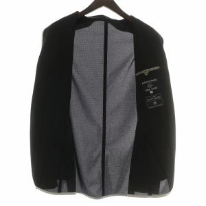 SINA COVA SINACOVA テーラードジャケット ブレザー パイピング シングル 2B ノーベント ロゴ 刺繍 L 黒 ブラック /XZ
