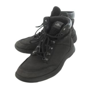 ハイカーブーツ トレッキング PVC レザー 革 シグネチャー ボア レースアップ 27.0cm 黒 ブラック