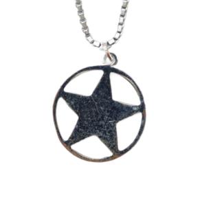 Christian Dior ネックレス アクセサリー ペンダント サークル スター 星 ロゴ シルバー色 GY18 /MQ OH