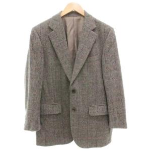 テーラードジャケット ブレザー シングル 2B サイドベンツ チェック ノッチドラペル カシミア AB5