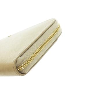 LANVIN en Bleu 長財布 ロングウォレット 小銭入れあり L字ファスナー レザー 革 ロゴ ベージュ /CK28 GY18