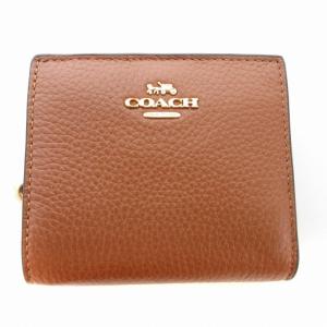 美品 二つ折り財布 ウォレット ロゴ レザー 茶 ブラウン /AE GY18