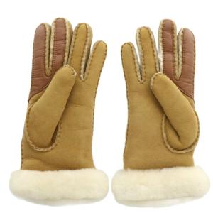 UGG Seamed Tech Glove BX 手袋 グローブ 羊革 シープスキン 5本指 ロゴ L 22cm
