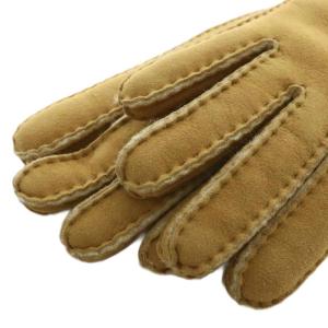 UGG Seamed Tech Glove BX 手袋 グローブ 羊革 シープスキン 5本指 ロゴ L 22cm