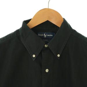 RALPH LAUREN カジュアルシャツ ロゴ 長袖 L 黒 ブラック /SS OS GY18