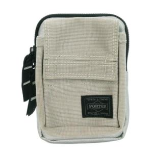 吉田カバン PRISM ミニポーチ ベルトポーチ ウエストポーチ ナイロン ロゴ グレー /MN10 GY18