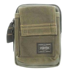 吉田カバン PRISM ミニポーチ ベルトポーチ ウエストポーチ ナイロン ロゴ 茶 緑 カーキ /MN11