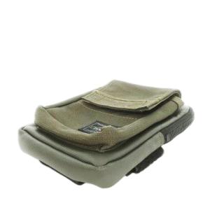 PORTER 吉田カバン PRISM ミニポーチ ベルトポーチ ウエストポーチ ナイロン ロゴ 茶 緑 カーキ /MN11