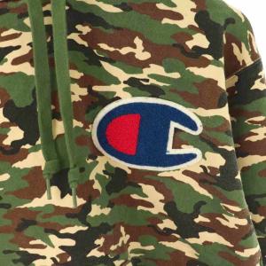 Champion パーカー スウェット カモフラ プルオーバー XL カーキ