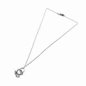 e.m. ネックレス アクセサリー ペンダント 指輪 ストーン ロゴ 透明石 Silver925 シルバー色 GY18