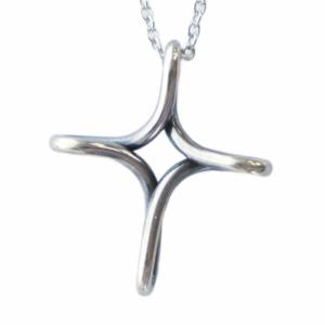 インフィニティクロス ネックレス アクセサリー ペンダント ロゴ 刻印 Silver925 シルバー色