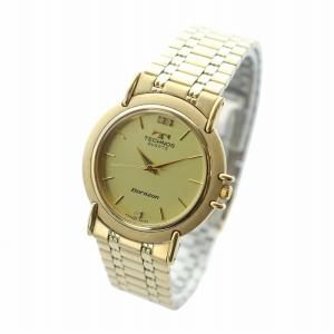 TECHNOS ボラゾン 腕時計 ウォッチ クォーツ ラインストーン ロゴ ゴールド色 8911-027U GY11 /MQ
