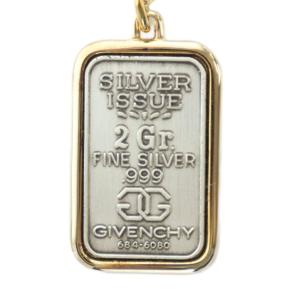 ネックレス アクセサリー ペンダント ロゴ FINE SILVER プレート ドッグタグ ゴールド色 GY18