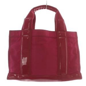 TORY BURCH ハンドバッグ トート エナメル ナイロン オープントップ ロゴ 紫 パープル /XZ GY18