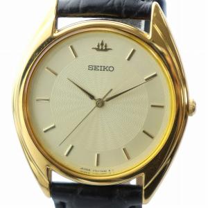 腕時計 ウォッチ クォーツ ラウンド レザーベルト ゴールド色 V701-7A10 GY18 /MQ