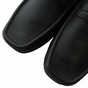 Salvatore Ferragamo ビジネスシューズ ローファー レザー スクエアトゥ バックル ロゴ 6.5 24.5cm 黒 ブラック