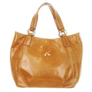 トートバッグ ハンドバッグ レザー ロゴ バッグインバッグ付き 茶 ブラウン /MN14 GY18