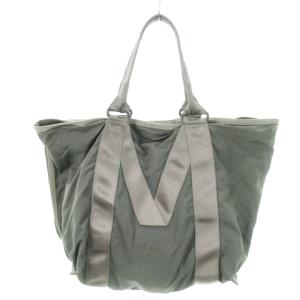 MARC JACOBS トートバッグ ラージ ボストンバッグ ナイロン レザー ロゴ プリント グレー /MN14 GY11