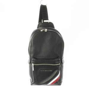 ボディバッグ ショルダーバッグ レザー 革 合成皮革 ロゴ トリコロール 黒 ブラック /CK1 GY11