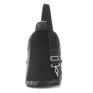 TOMMY HILFIGER ボディバッグ ショルダーバッグ レザー 革 合成皮革 ロゴ トリコロール 黒 ブラック /CK1 GY11