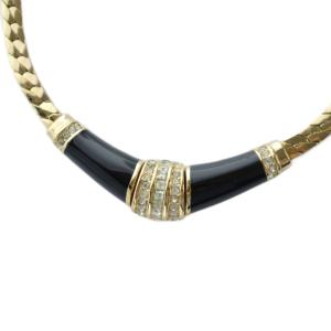 ネックレス ラインストーン アクセサリー ロゴ ゴールド色 GY11 /MQ OH