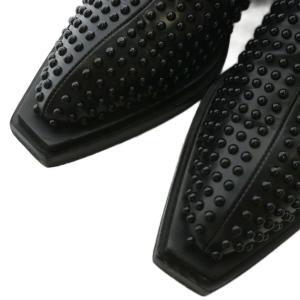 BOTTEGA VENETA チゼル アンクルブーツ サイドゴア スタッズ 43 ブラック