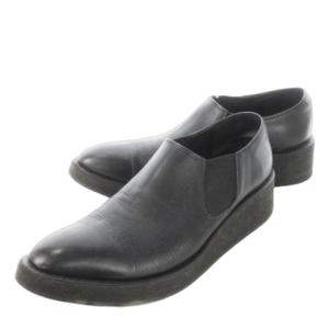 サイドゴアスリッポン ビジネスシューズ レザー 革 厚底 44 29.0cm 黒 ブラック /CK24